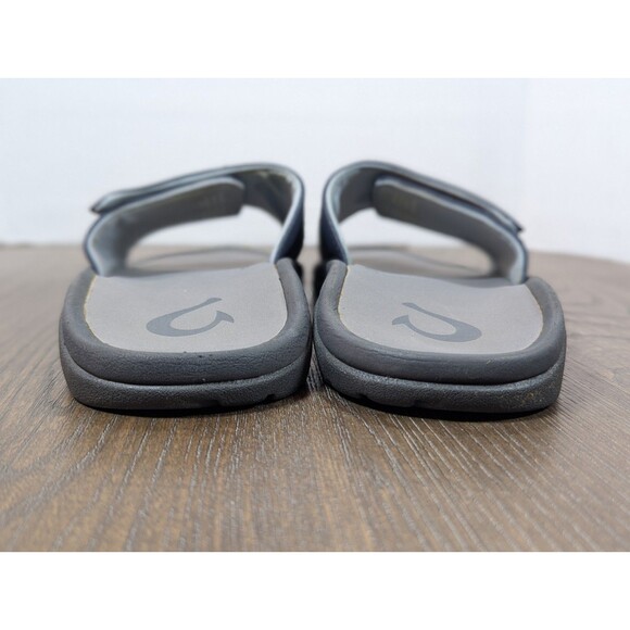 OluKai Nalu Slide Sandals Mens 8 Navy Gray Adjustable Strap Logo Lightweight main image 8